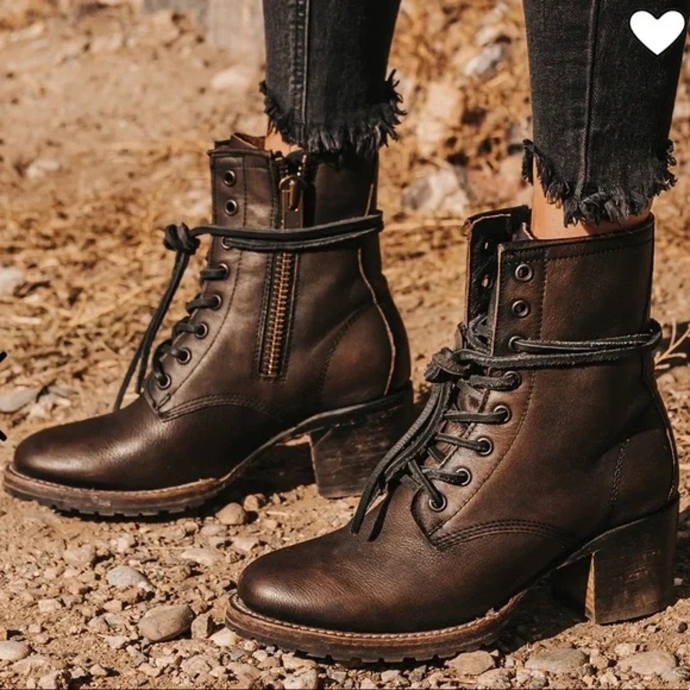 Freebird Dark Brown Combat Boots